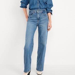 Old Navy High Rise Straight Jeans | Sky High Fit | Size 12